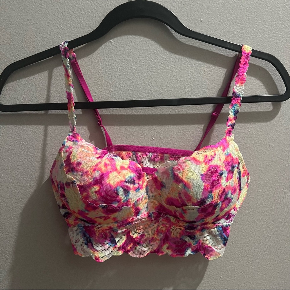 Floral PINK bralette